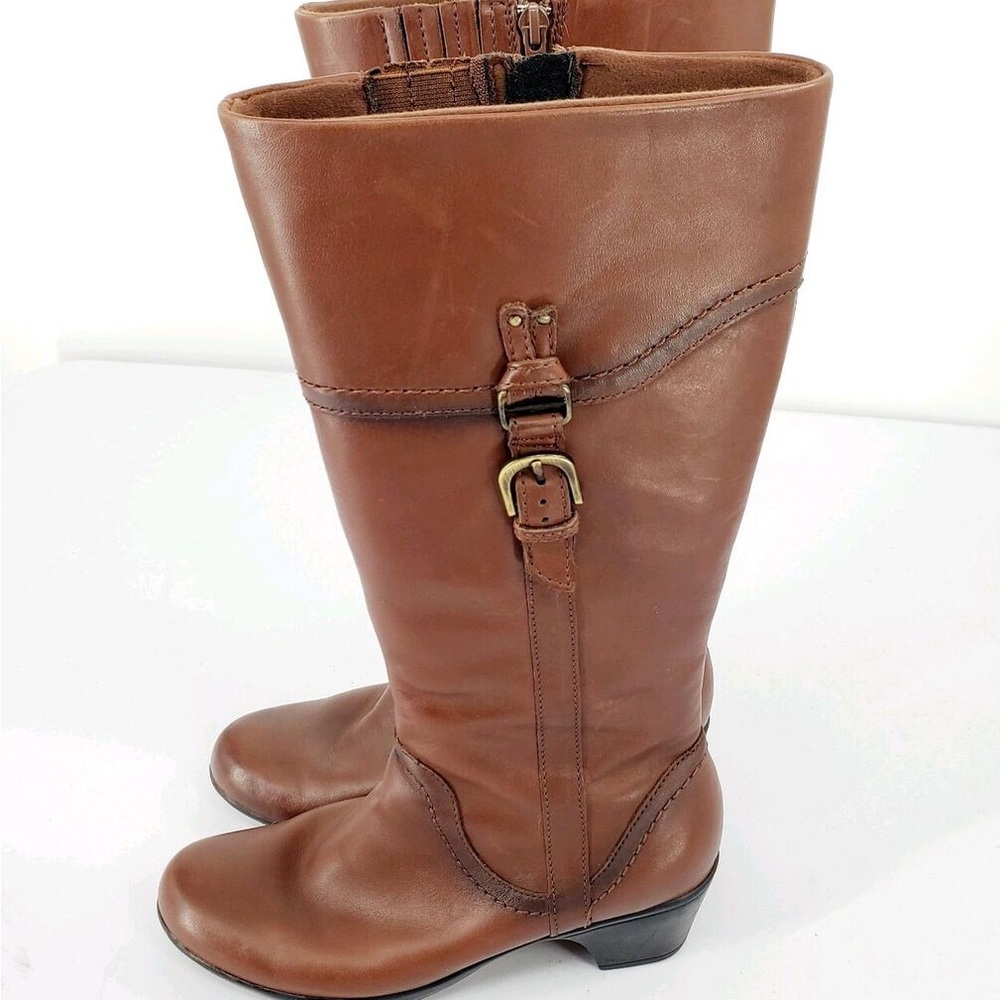 Clarks Women's Ingalls Vicky Boot Brown Leather SIZE 6.5m